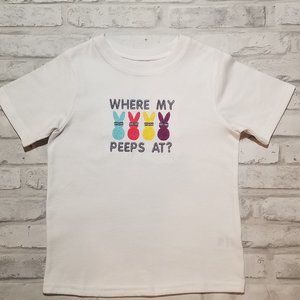 Embroidered boys Easter Shirt. Peeps shirt